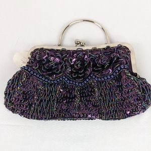 Sparkly Beaded Clutch Purse
